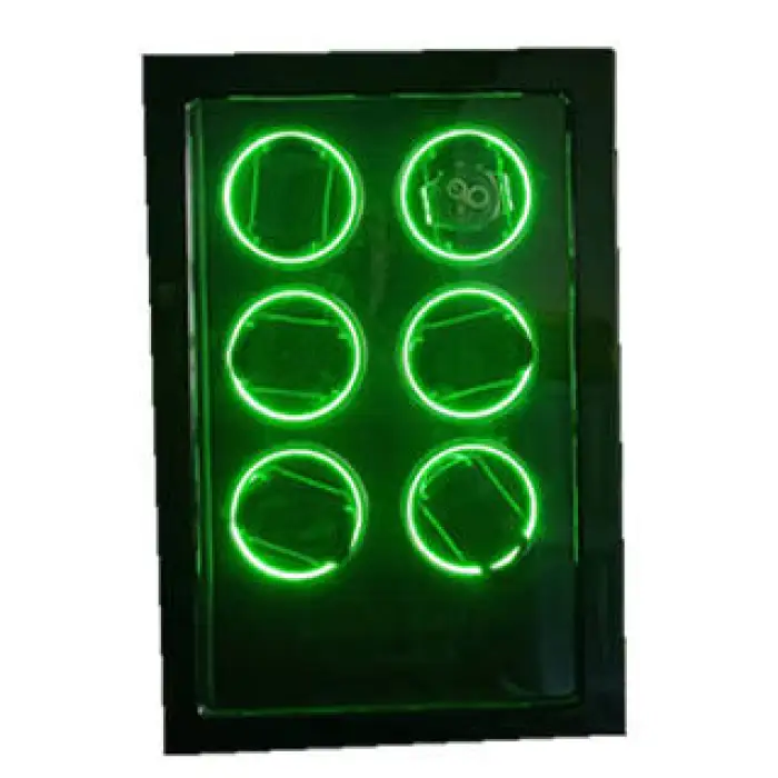 Luxury Automatic Watch Winder Safe Wood Leather Watch Winder Box 6 Slots with Touch Screen Colorful LED