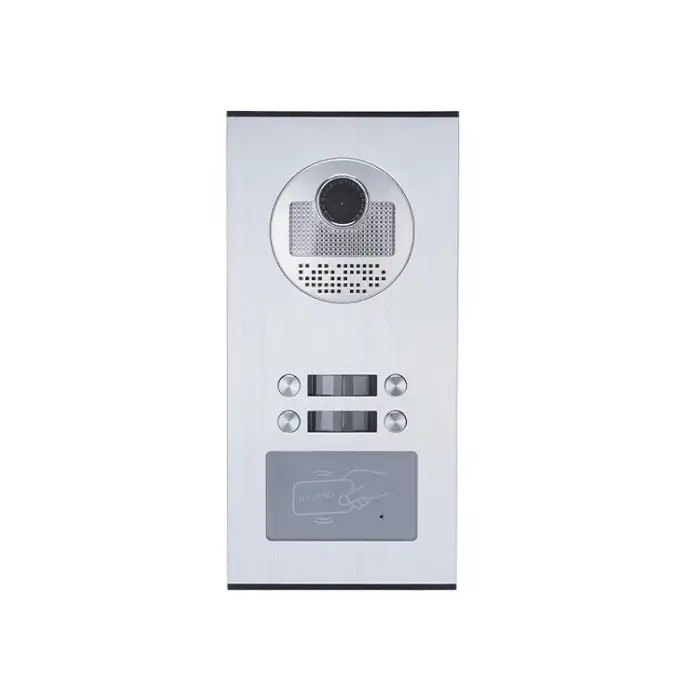 4-Unit Video Intercom System with 7 Inch Monitor Wired Connectivity Door Phones for Apartments Entryway Security