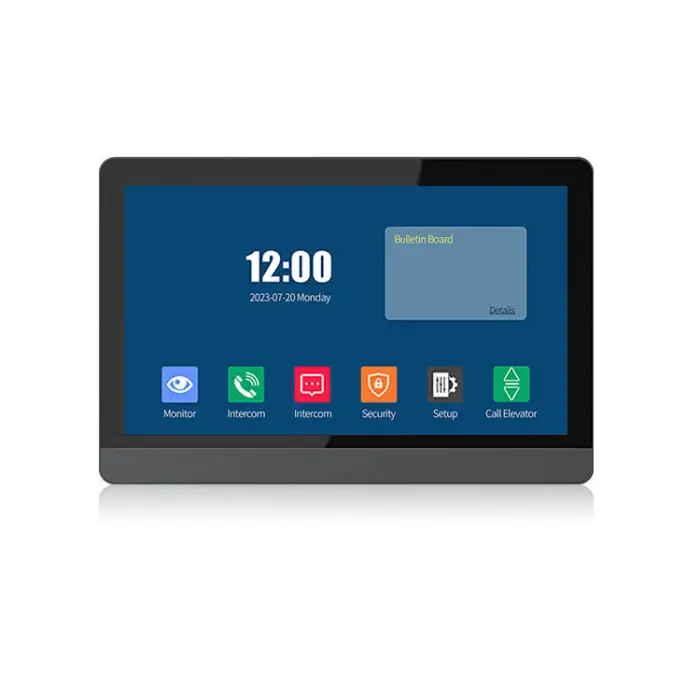 4-Unit Video Intercom System with 7 Inch Monitor Wired Connectivity Door Phones for Apartments Entryway Security