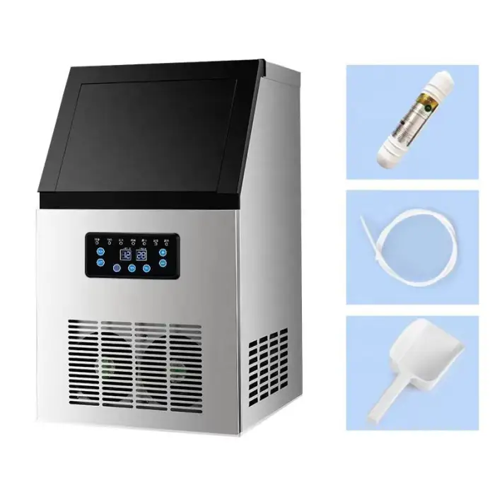 Ice Cube Machine 60kg Ice Making Machine Mini Small Countertop Home Commercial Ice Maker Machine for Business