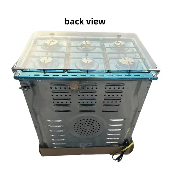 6 Burner+Gas+Stove with Oven Stainless Steel Gas Range Heavy Duty Household and Commercial Kitchen Appliance