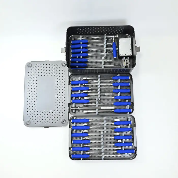 Spine Bone Surgery PLIF Peek Cage & Lumbar Titanium Cage Instrument Set Spinal Instruments Orthopedic Surgical Implants