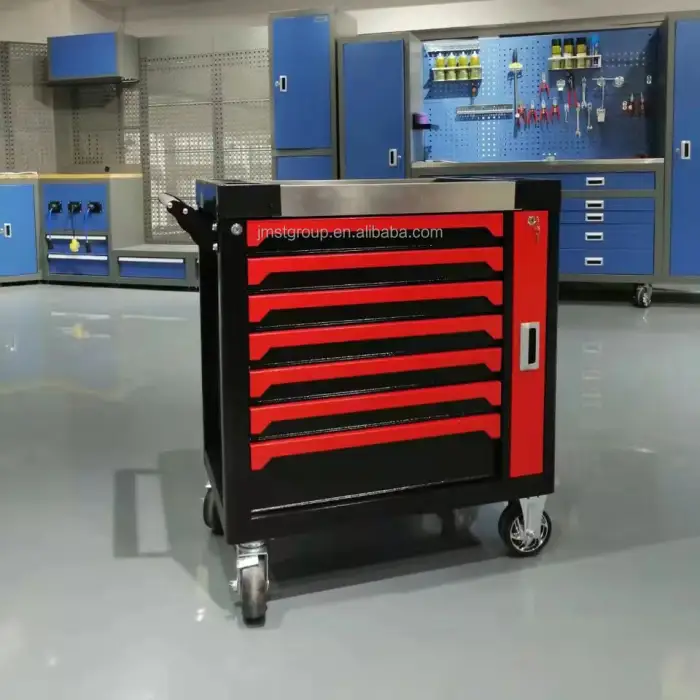 258 Pcs Heavy Duty Stainless Steel Tool Sets 7 Drawers Rolling Box Tool Cabinet Cart Trolley for Storage and Workshop Use