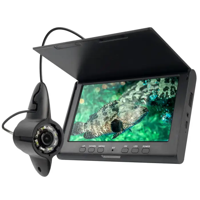 Dearsee Underwater Fishing Camera 7 Inch LCD Monitor Infrared Lights for Lake Boat Ice Fishing Finder