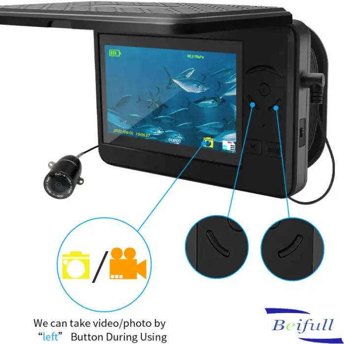F431 Video Recording Underwater Fishing Camera 15m Infrared LED HD 1280*720P Resolution for ICE/SEA Fishing