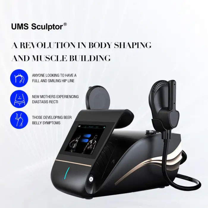 UMS Sculptor Electro Magnetic Ums 2 Handles Muscle Stimulator Portable UMS Sculpting Machine