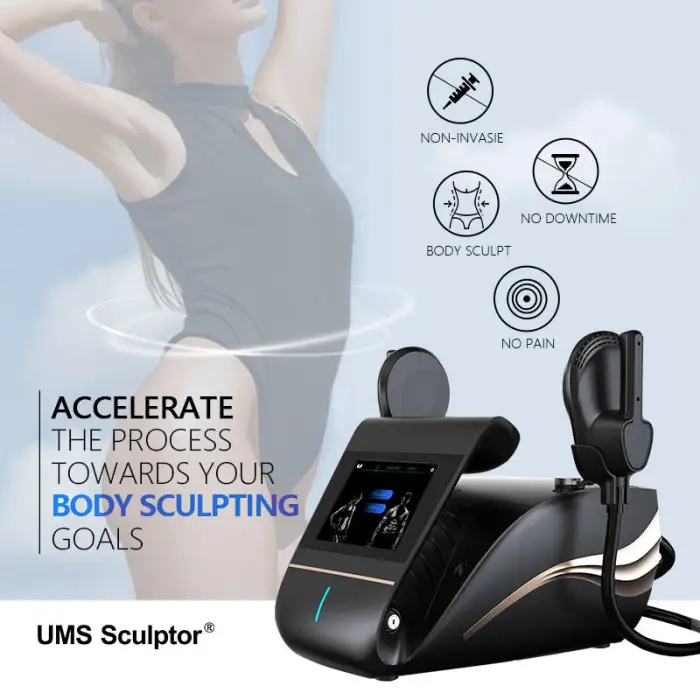 UMS Sculptor Electro Magnetic Ums 2 Handles Muscle Stimulator Portable UMS Sculpting Machine