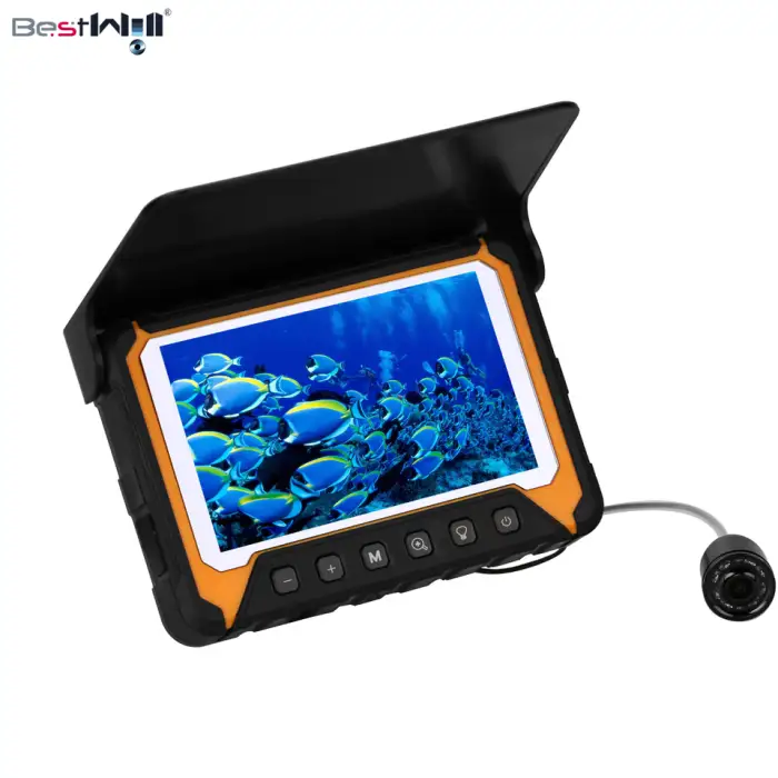 Portable Fish Finder Understanding Underwater Terrain Waterproof IP68 5'' Monitor 20M IP68 Ice Underwater Fishing Camera
