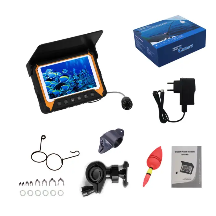 Portable Fish Finder Understanding Underwater Terrain Waterproof IP68 5'' Monitor 20M IP68 Ice Underwater Fishing Camera