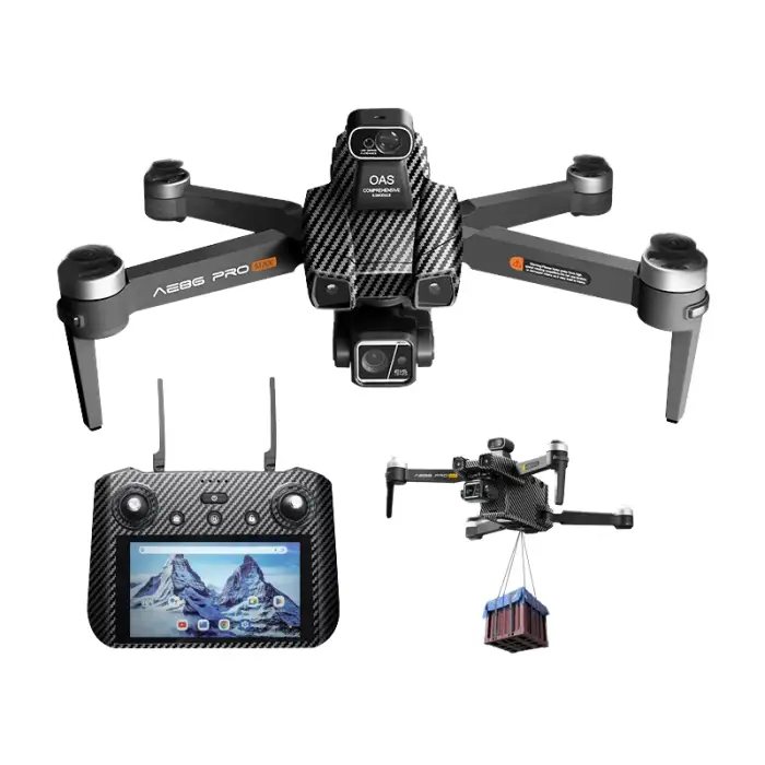 AE86 Pro MAX Plus 8K Dual Camera Air Drop Fishing Drone with 3-Axis Gimbal Anti-Shake 18KM Flight 45 Minutes Flying Time Drone