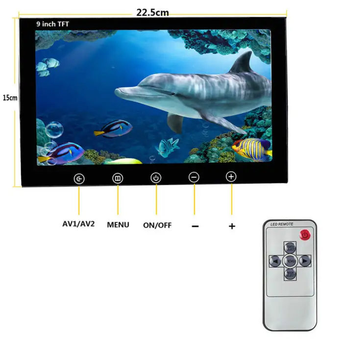 360 Degree Rotating 100m Underwater Fishing Camera Fish Finder with IP68 Waterproof 38 LEDs for ICE River Sea Fishing