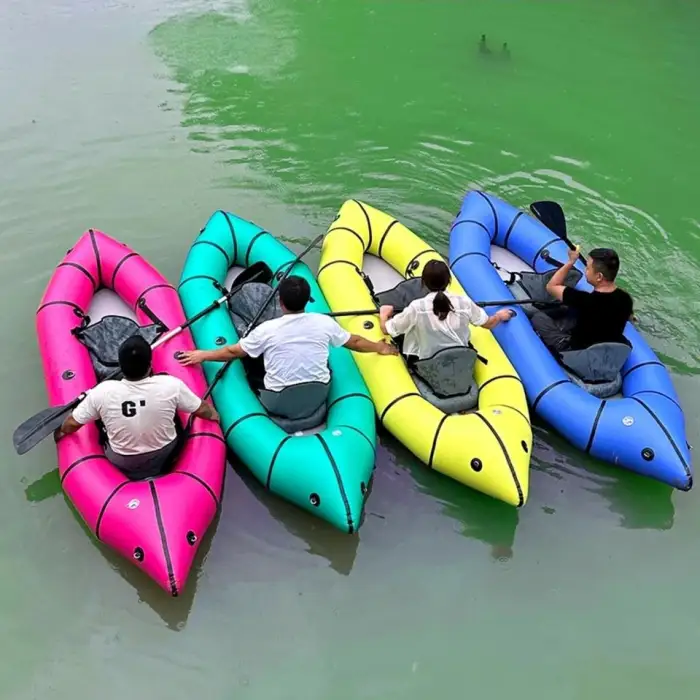 Colorful Pvc & Tpu Inflatable 2 Person 300cm Kayak with Drop Stitch Mat Boat Kayaks Sport Fishing