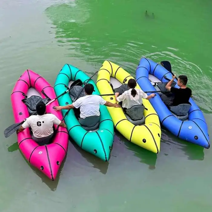 Colorful Pvc & Tpu Inflatable 2 Person 300cm Kayak with Drop Stitch Mat Boat Kayaks Sport Fishing