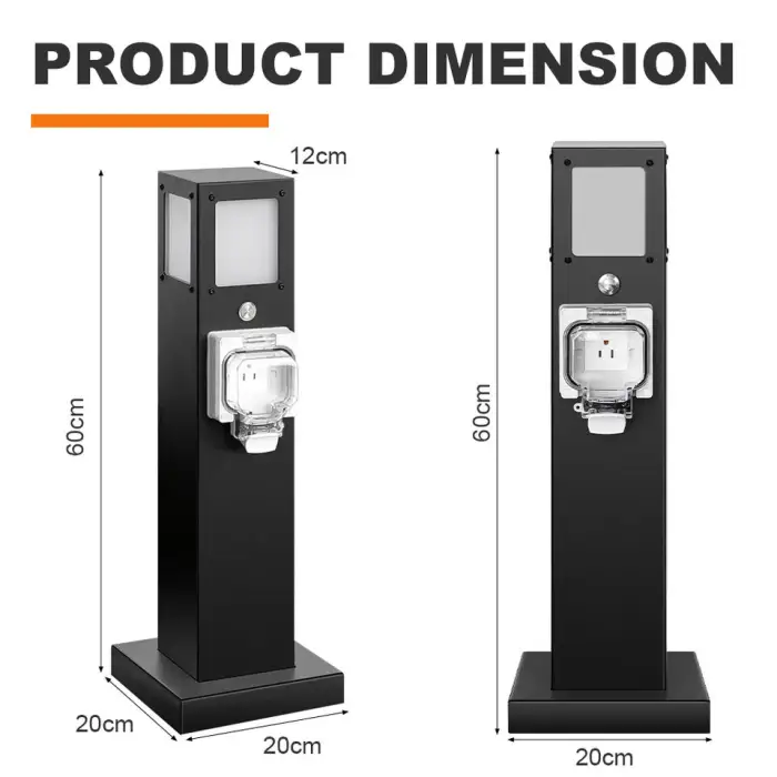 Outdoor EU US IP66 Stainless Steel Sharing Power Supply Extension Socket with WiFi Remote Control Waterproof Dustproof 1 Outlet
