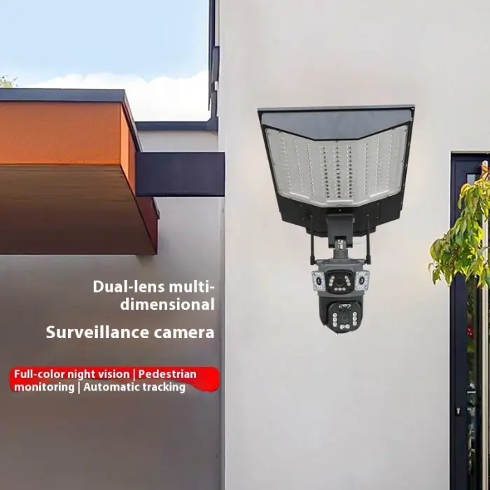 High-power Camera 4G Dual Monitoring IP65 LED Light Source Solar Integrated Street Light for Outdoor Courtyard Road