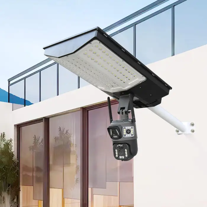 High-power Camera 4G Dual Monitoring IP65 LED Light Source Solar Integrated Street Light for Outdoor Courtyard Road