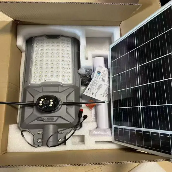 Solar LED Road CCTV Streetlight with Camera Outdoor Wireless IP67 Solar Monitoring Light