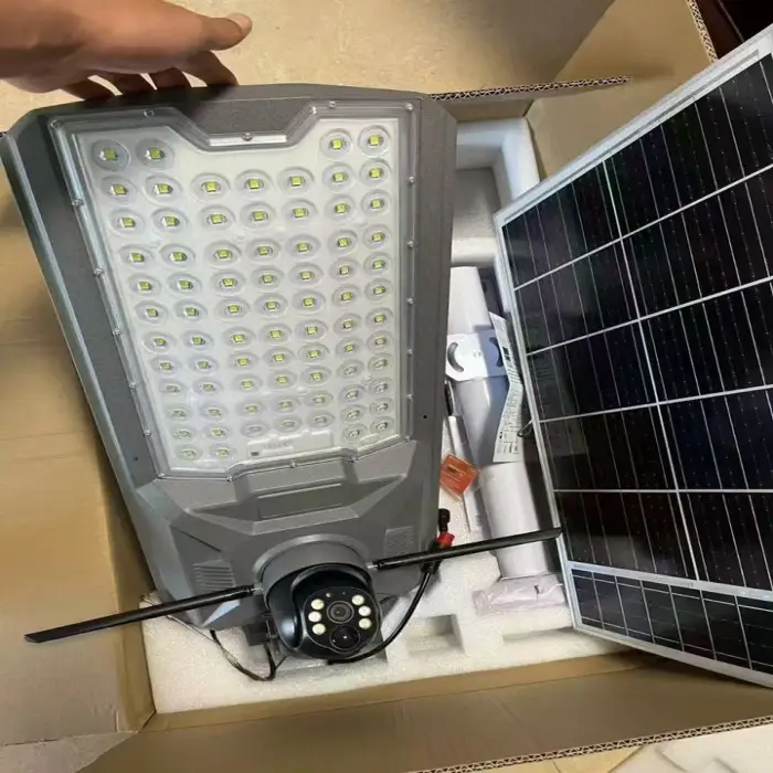 Solar LED Road CCTV Streetlight with Camera Outdoor Wireless IP67 Solar Monitoring Light