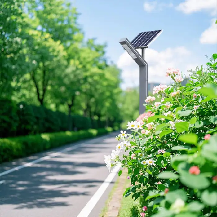 Garden Solar Led Street Lights 30w 3m Ip65 Led Outdoor Landscape Decoration Community Channel Pillar Lamp