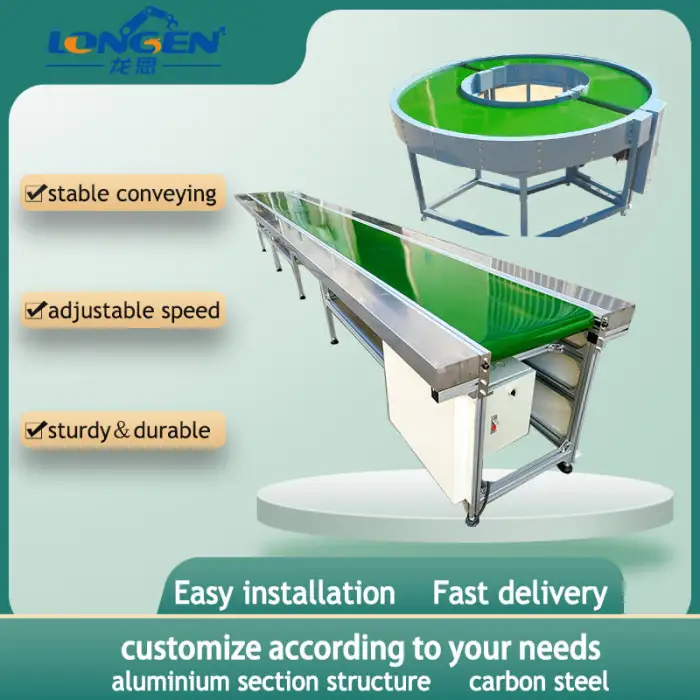 LONGEN PVC Green Belt Conveyor for Assembly Line