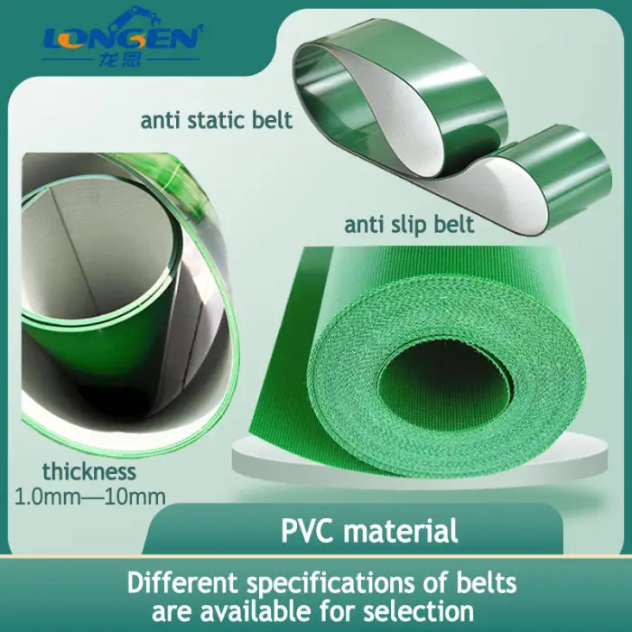 LONGEN PVC Green Belt Conveyor for Assembly Line