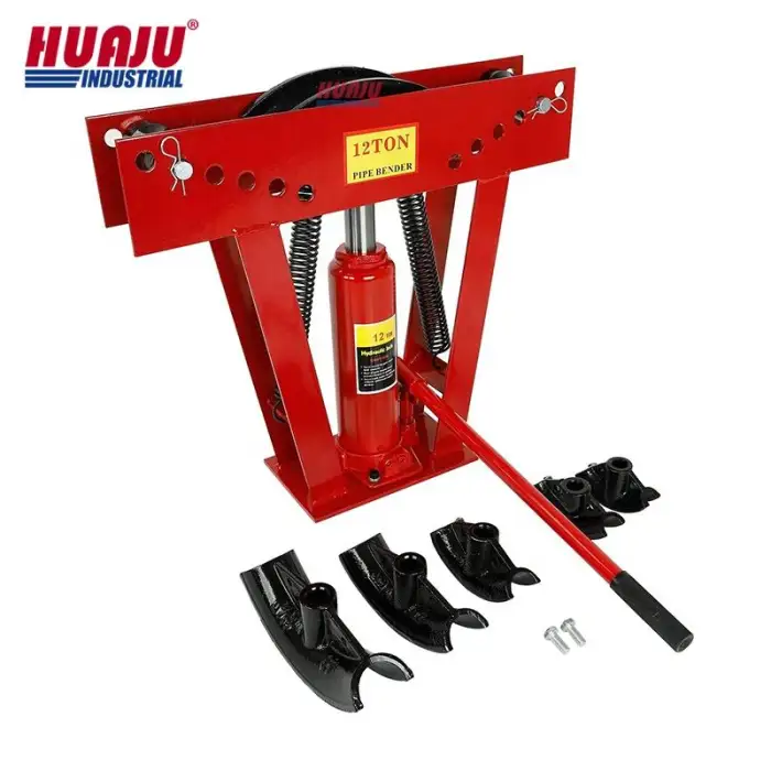 Huaju Industrial HB12 Hand Operated Hydraulic Pipe Bender 12 Ton Manual Tube Bending Machine