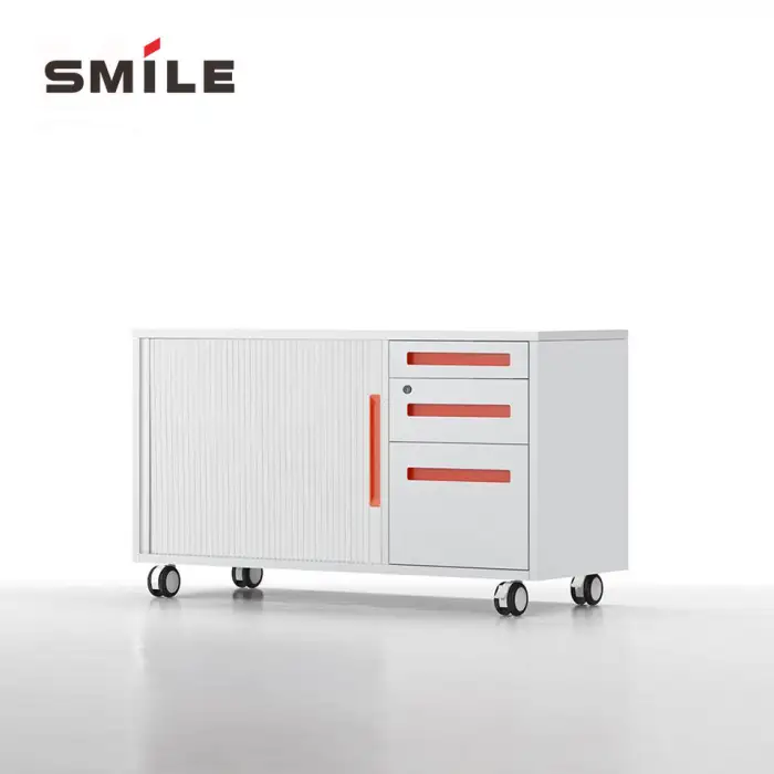 Double Metal Drawer Steel File Cabinet Rustproof Roller Shutter Door Convenient Office & School Furniture