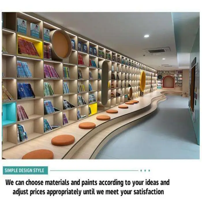 Multi-Functional Solid Wood Bookcases for Education Training Center Schools Dustproof Storage Cabinet Free Library Furniture