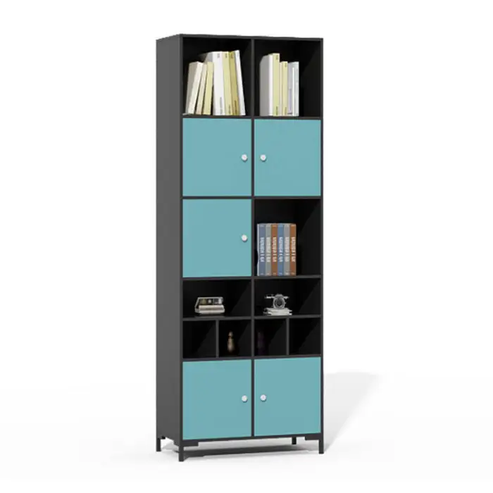 Fashion Library Wood Mdf Furniture Bookcase Bookshelf Living Room Furniture Welcome Customized Design Modern Bedroom Set 18mm