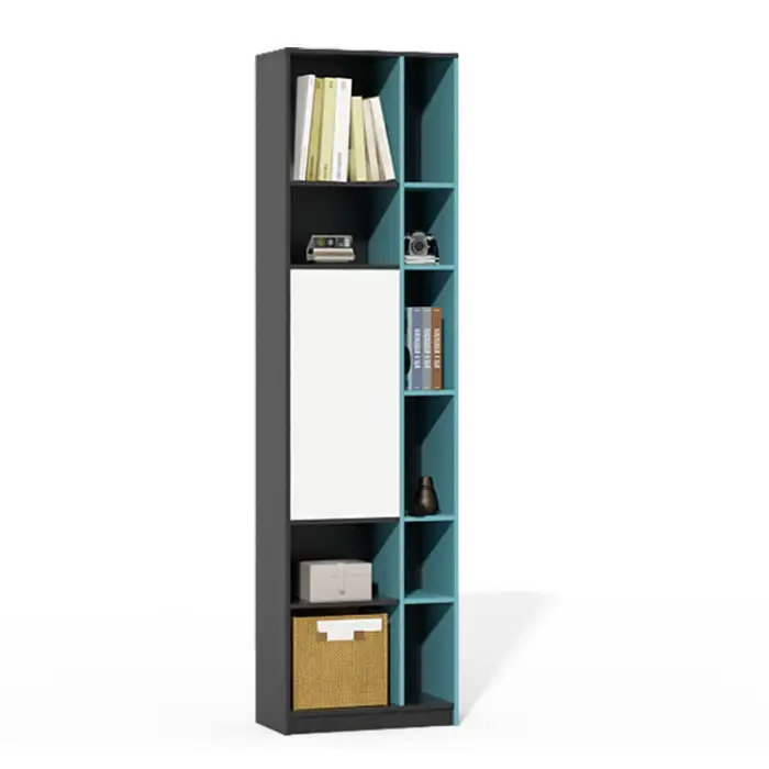 Fashion Library Wood Mdf Furniture Bookcase Bookshelf Living Room Furniture Welcome Customized Design Modern Bedroom Set 18mm