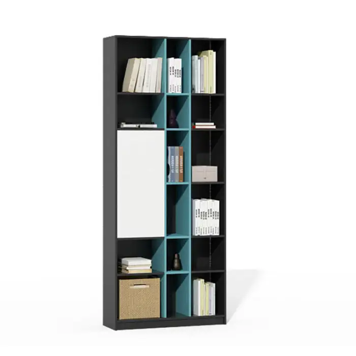 Fashion Library Wood Mdf Furniture Bookcase Bookshelf Living Room Furniture Welcome Customized Design Modern Bedroom Set 18mm