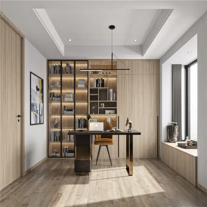 Wood Living Room Furniture Bookcase Storage Cabinet Library Furniture