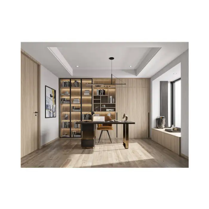 Wood Living Room Furniture Bookcase Storage Cabinet Library Furniture