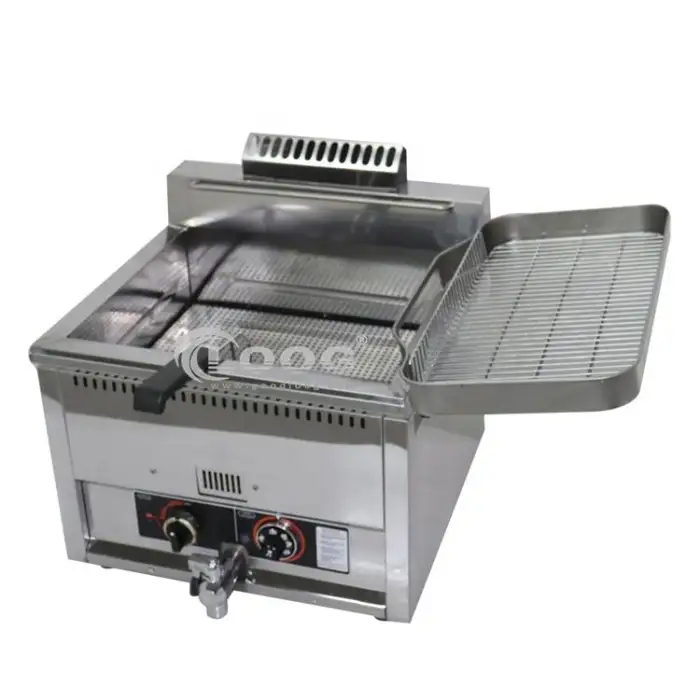 Commercial Double Basket French Fries Deep Fryer Restaurant Countertop Gas Fryer Chicken Frying Machine Competitive