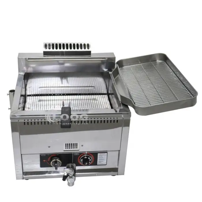 Commercial Double Basket French Fries Deep Fryer Restaurant Countertop Gas Fryer Chicken Frying Machine Competitive