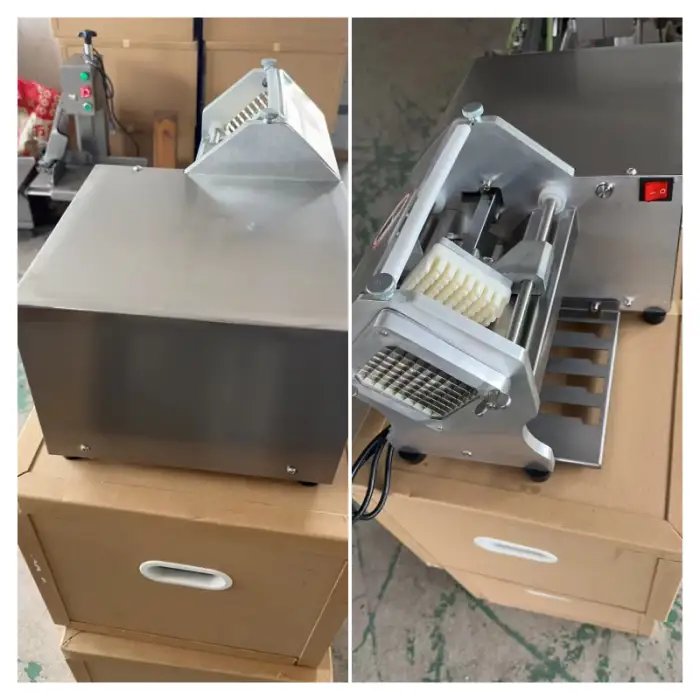 Automatic 9mm Electric Potato Carrot Pumpkin Cutter Shredder Machine / Potatoes French Fries Cutter Making Machine