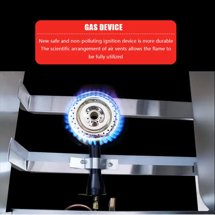 Commerical Stainless Steel Countertop Chicken Chips Propane Gas Deep Fryer Frying Machine