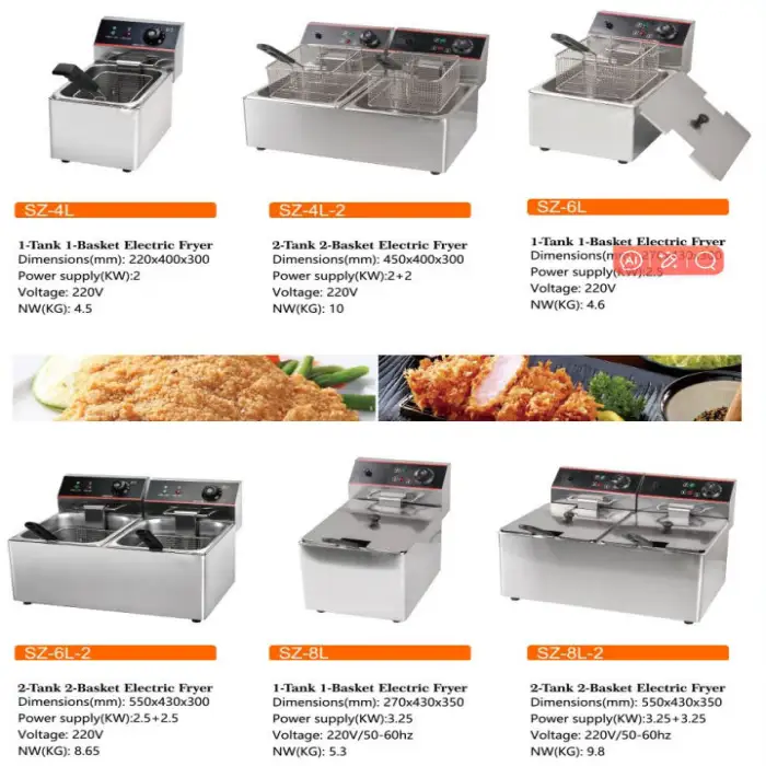 Automatic Commercial Fryer Machinery 2 Tank 2 Baskets Pork Skin Meat Chicken Nuggets Continuous Frying Machine