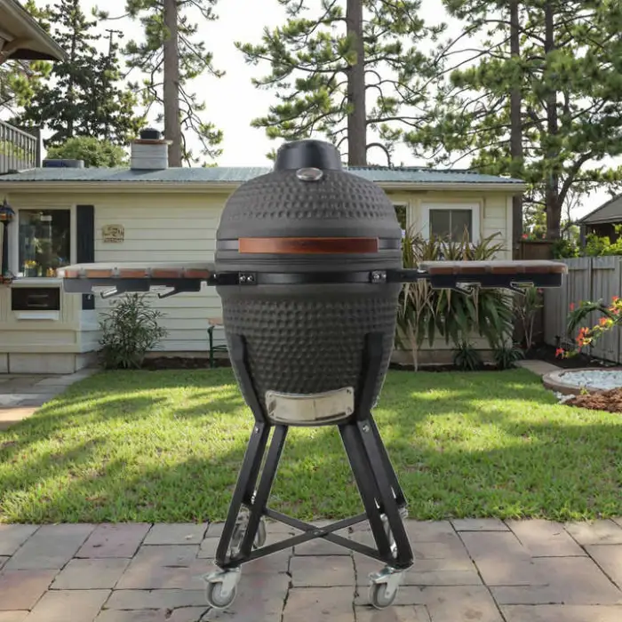 Garden Auplex Ceramic Frosted Glaze Kamado Joe 18 Inch Charcoal BBQ Grill Outdoor