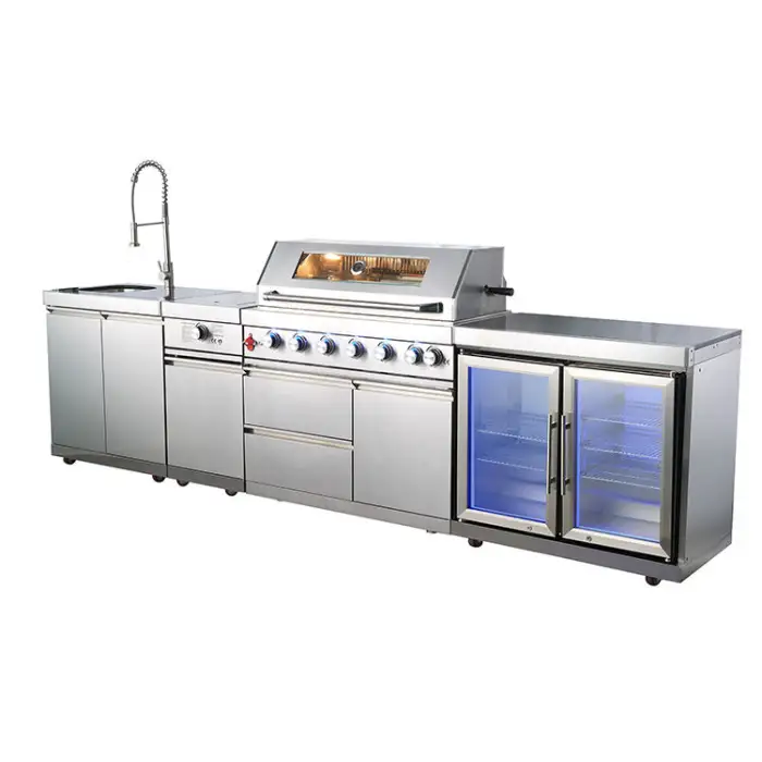 Customize High End Good Quality Stainless Steel BBQ Gas Grill Outdoor Kitchen with AGA / CSA / CE Certificate