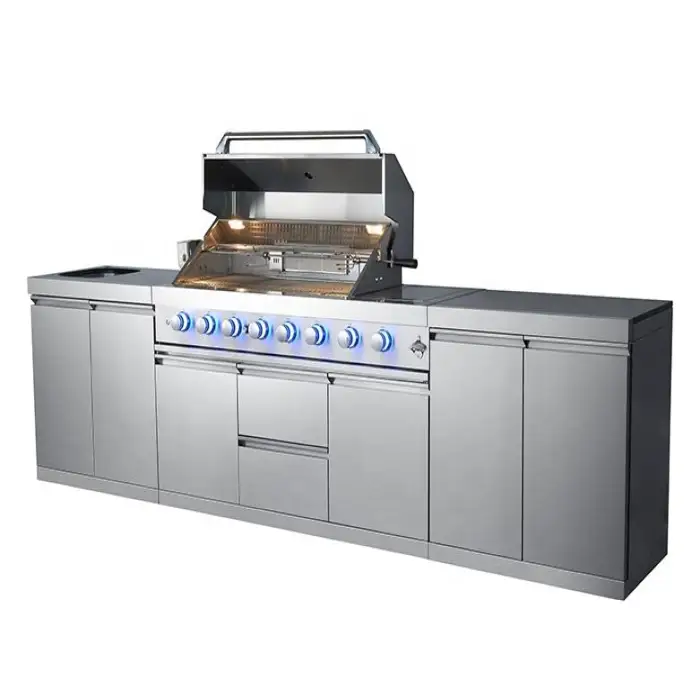 Customize High End Good Quality Stainless Steel BBQ Gas Grill Outdoor Kitchen with AGA / CSA / CE Certificate