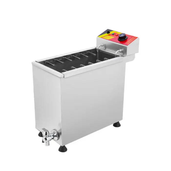 Commercial Condition 25L Electric Stainless Steel Cheese Dog Sticks Fryer 220V Deep Corn Dog Fryer Machine for Chicken