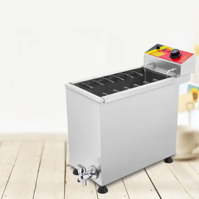 Commercial Condition 25L Electric Stainless Steel Cheese Dog Sticks Fryer 220V Deep Corn Dog Fryer Machine for Chicken