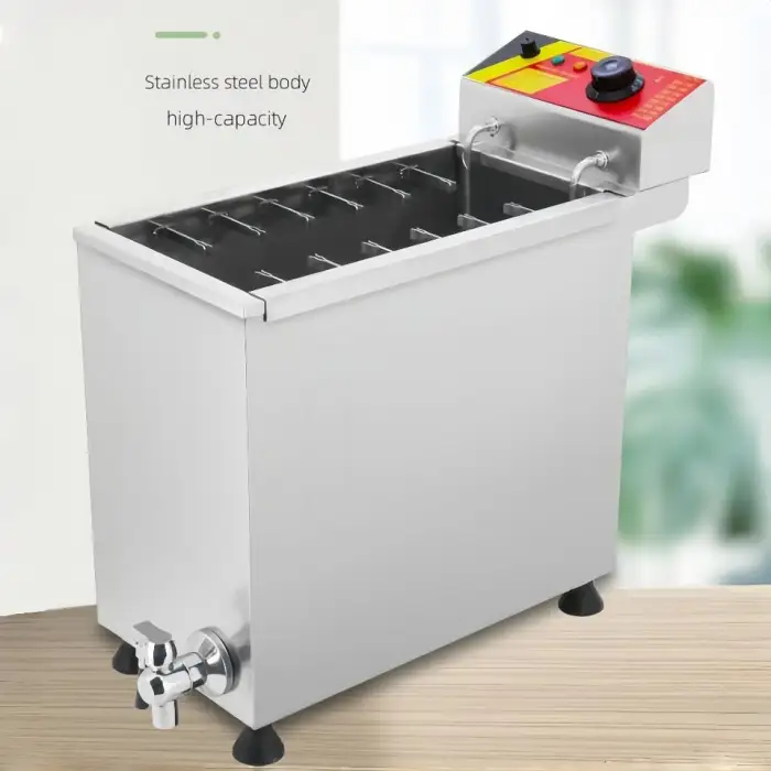 Commercial Condition 25L Electric Stainless Steel Cheese Dog Sticks Fryer 220V Deep Corn Dog Fryer Machine for Chicken