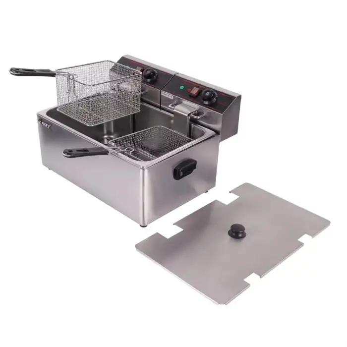 Commercial Electric 12L Tornado Deep Fryer for Potato Chips Donuts Funnel Cakes Large Capacity Machine