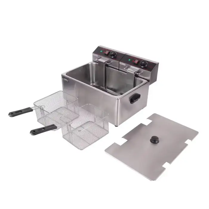 Commercial Electric 12L Tornado Deep Fryer for Potato Chips Donuts Funnel Cakes Large Capacity Machine