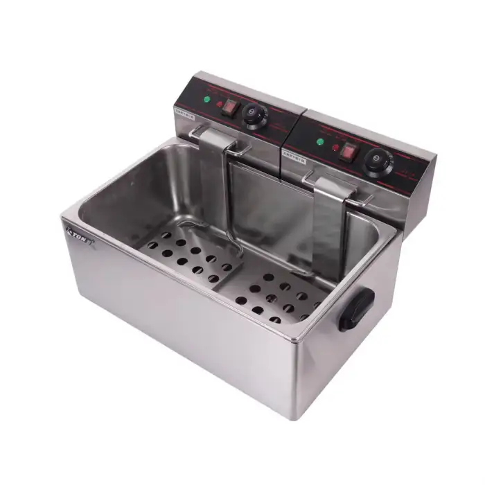 Commercial Electric 12L Tornado Deep Fryer for Potato Chips Donuts Funnel Cakes Large Capacity Machine