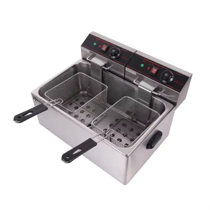 Commercial Electric 12L Tornado Deep Fryer for Potato Chips Donuts Funnel Cakes Large Capacity Machine