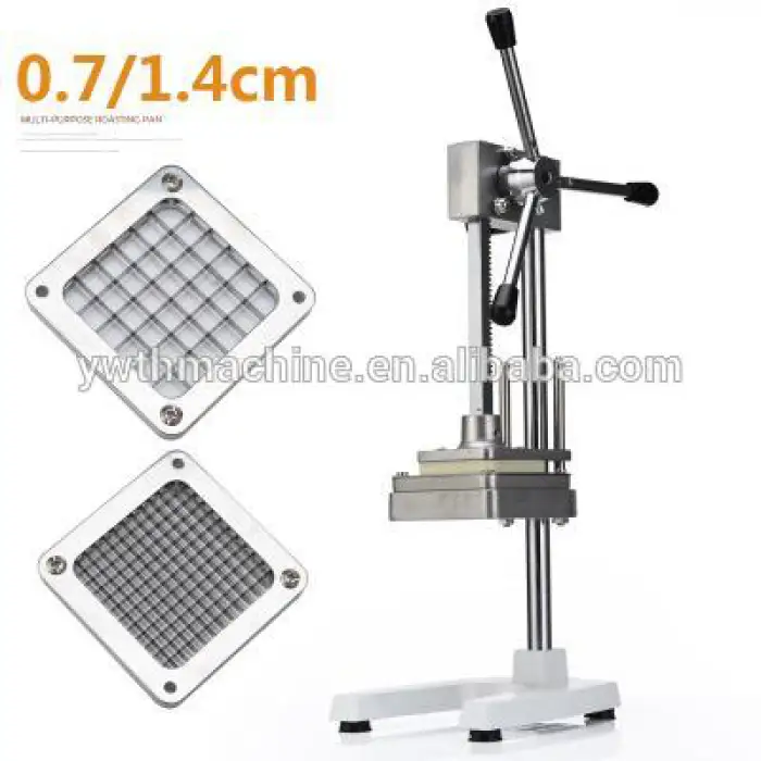 Vertical Manual Potato Cutting Fries Machine 2 Knives Potato Strip Cutter Commercial