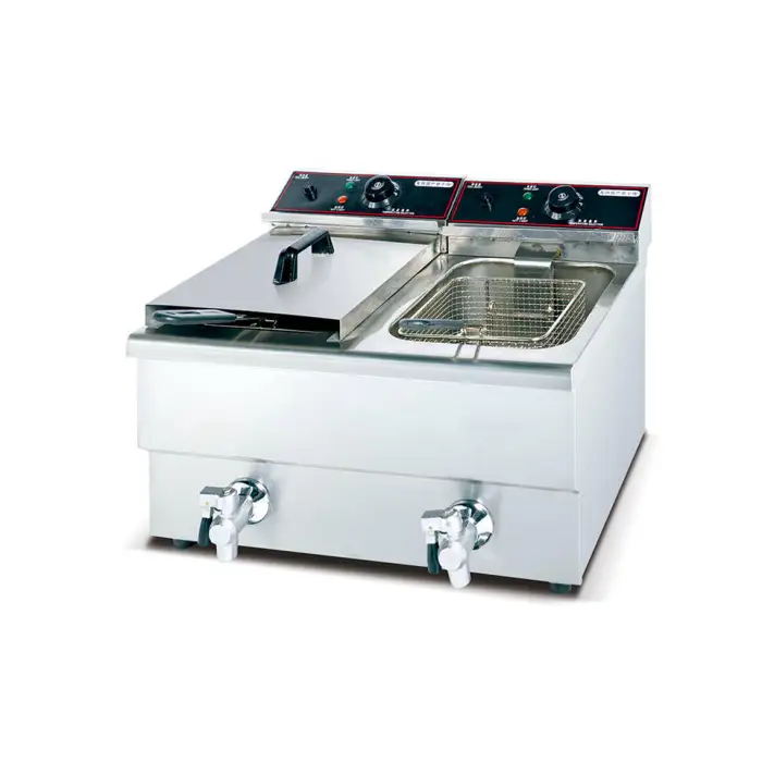Electric Potato Chips Deep Fryer Machine Kitchen Stainless Steel Condition for Restaurant